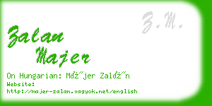 zalan majer business card